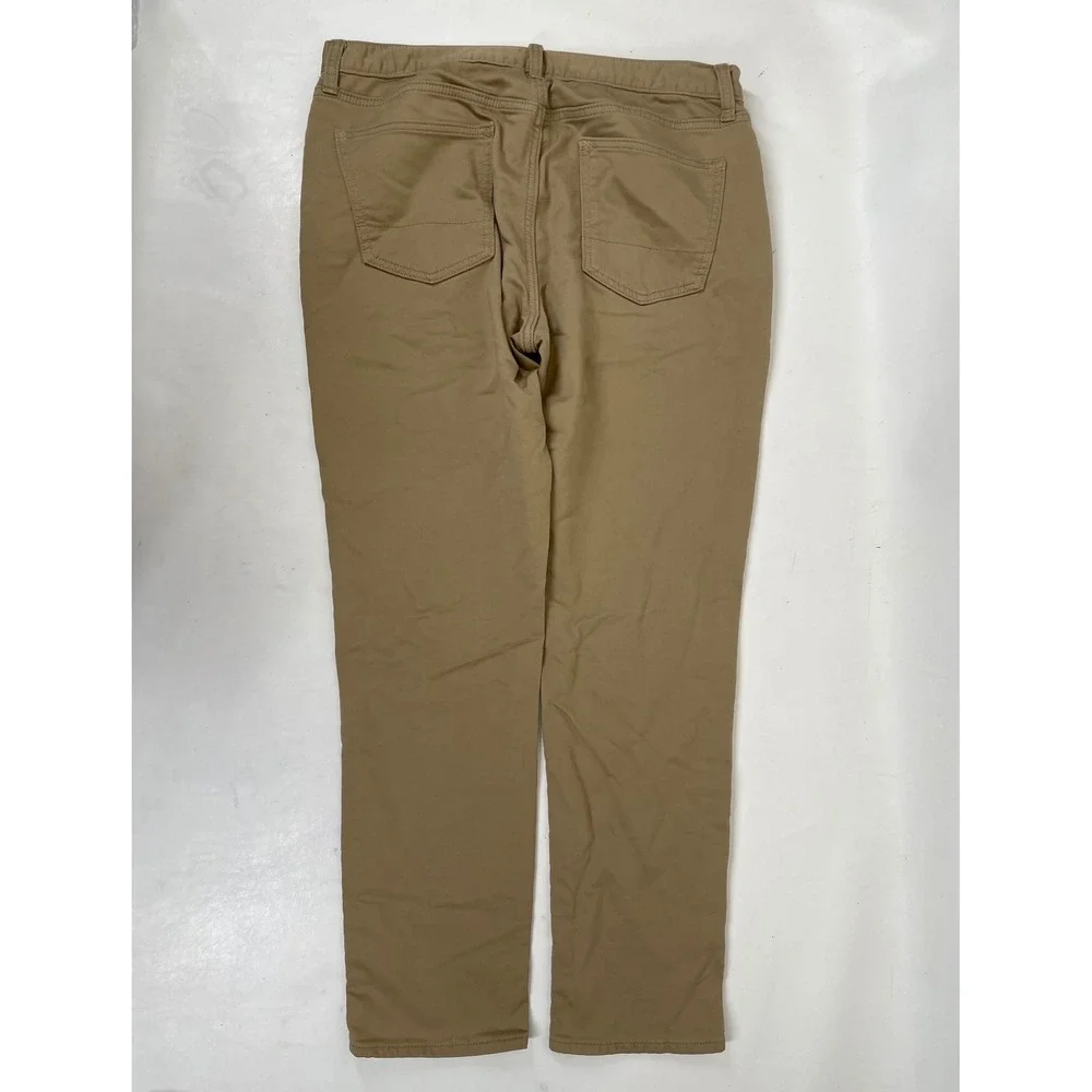 Banana Republic Travel Jean Mens 33x32 Athletic Fit Khaki Tan Stretch Pants
